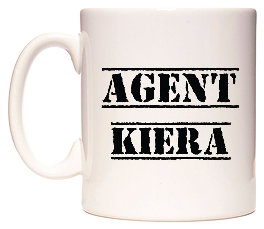 This mug features Agent Kiera