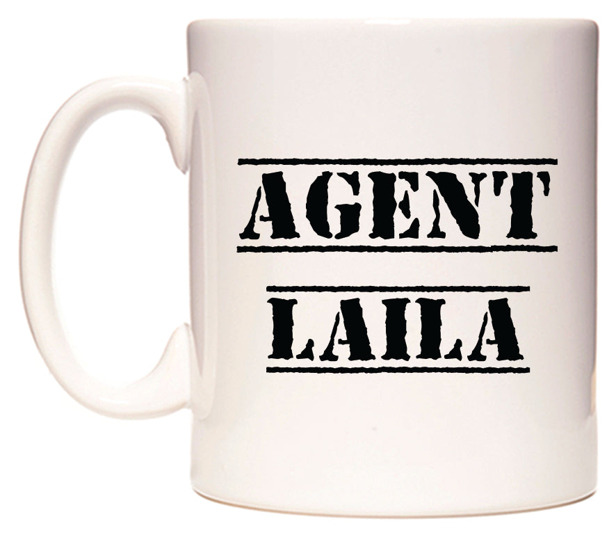 This mug features Agent Laila