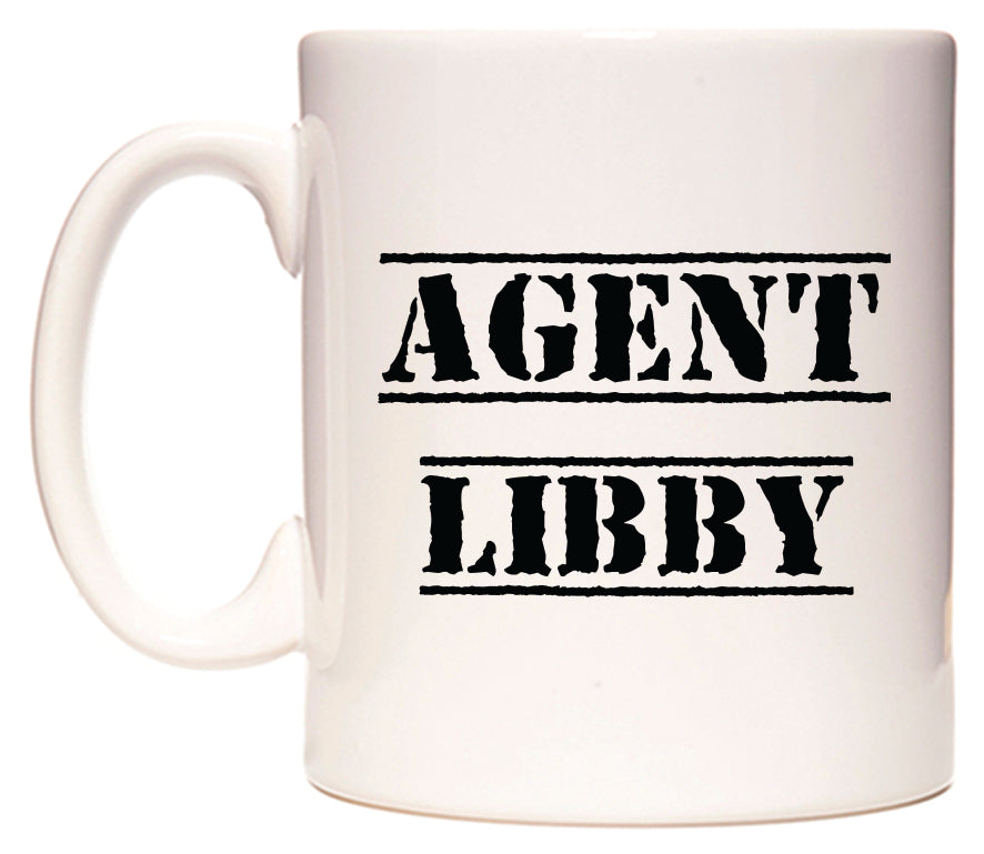 This mug features Agent Libby