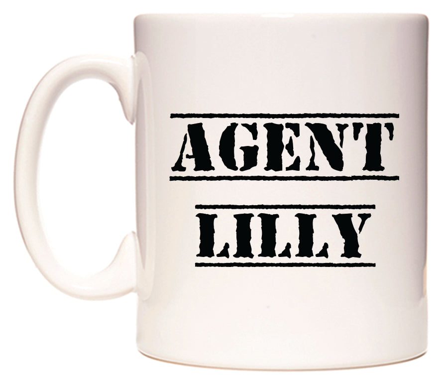 This mug features Agent Lilly