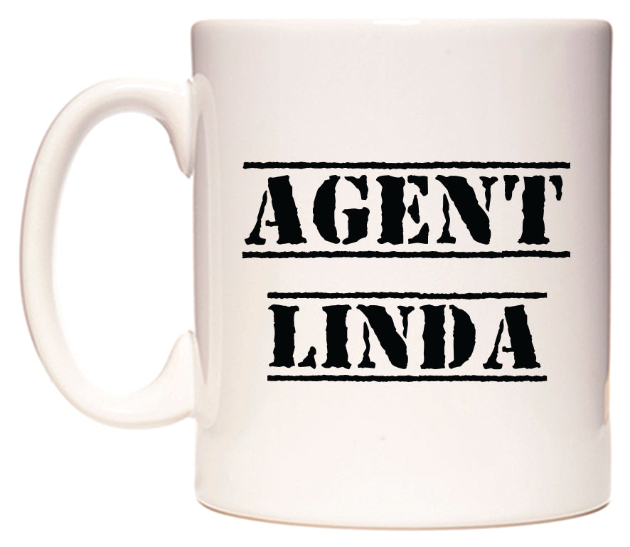This mug features Agent Linda