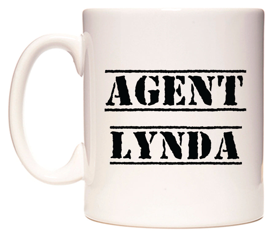 This mug features Agent Lynda