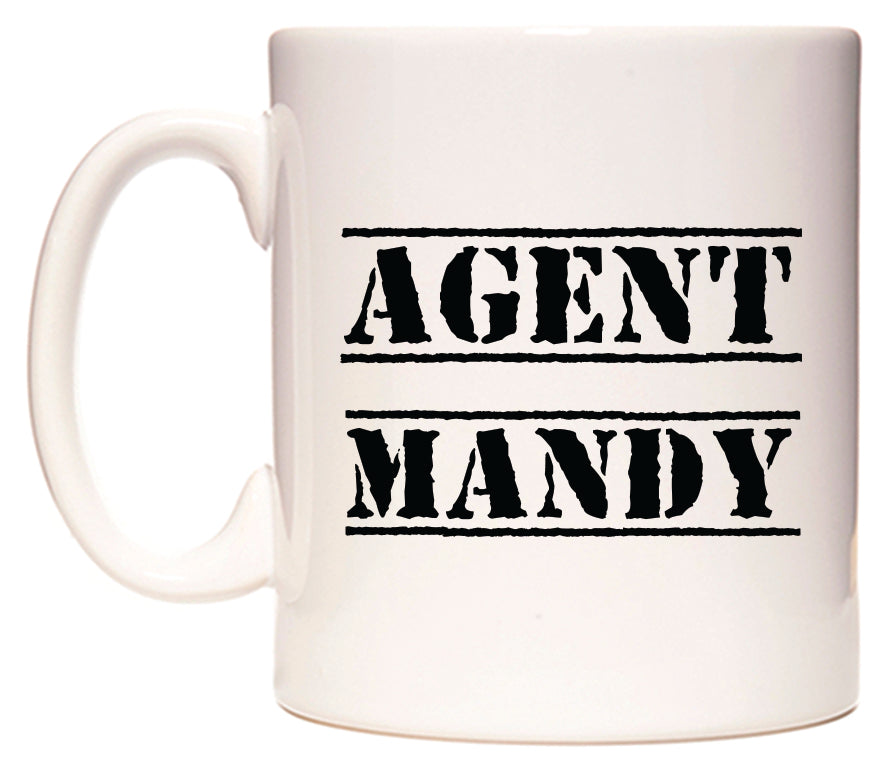 This mug features Agent Mandy