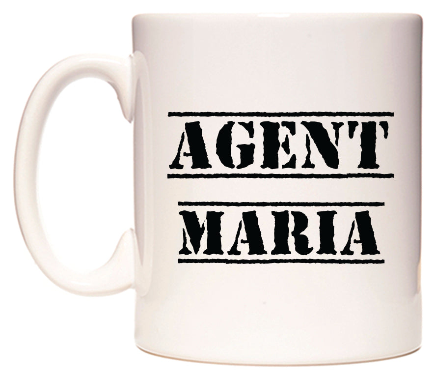 This mug features Agent Maria
