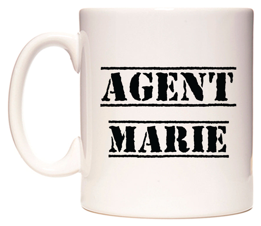 This mug features Agent Marie