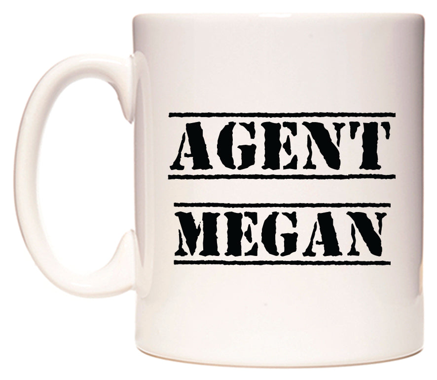 This mug features Agent Megan