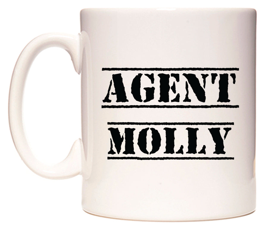 This mug features Agent Molly