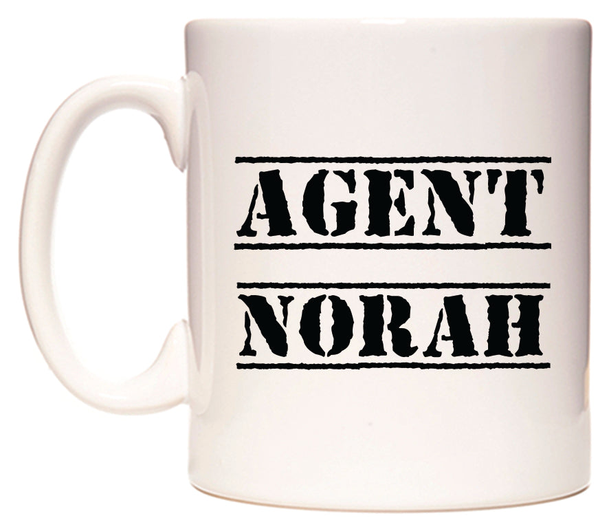 This mug features Agent Norah