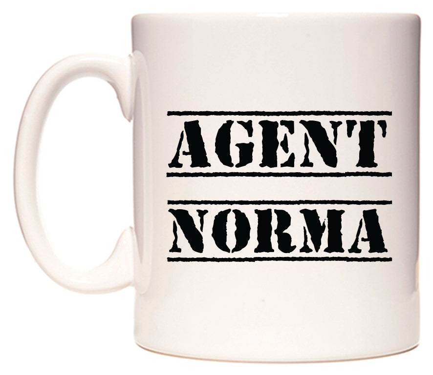 This mug features Agent Norma