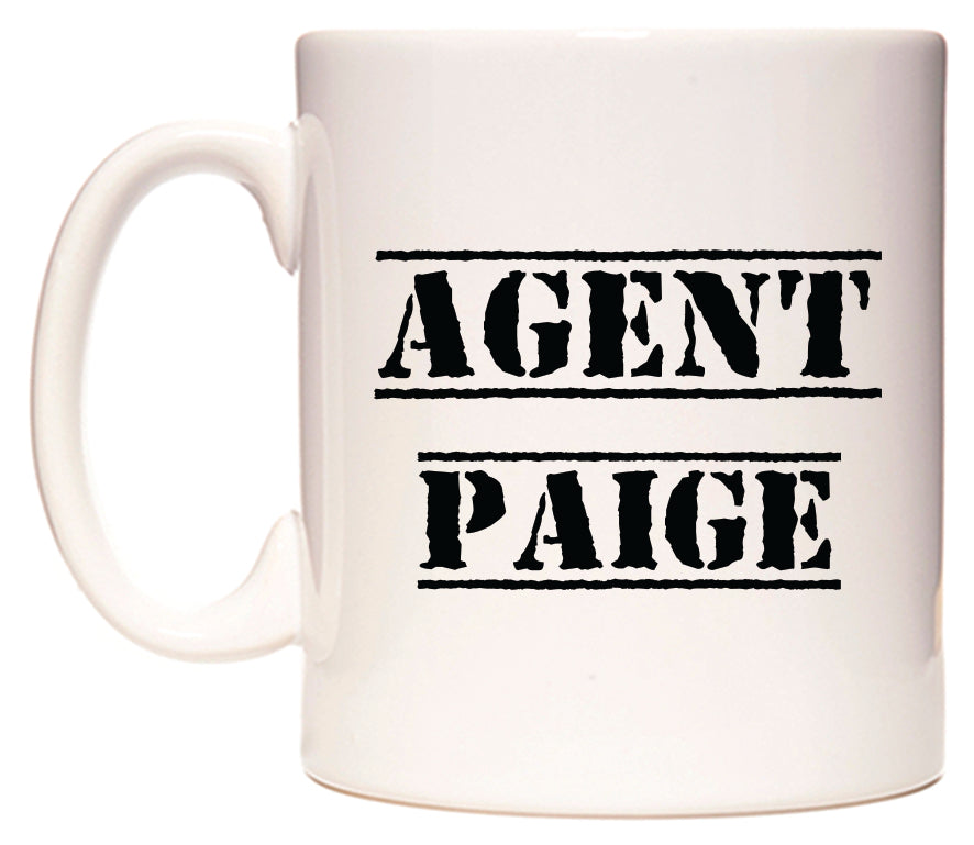 This mug features Agent Paige
