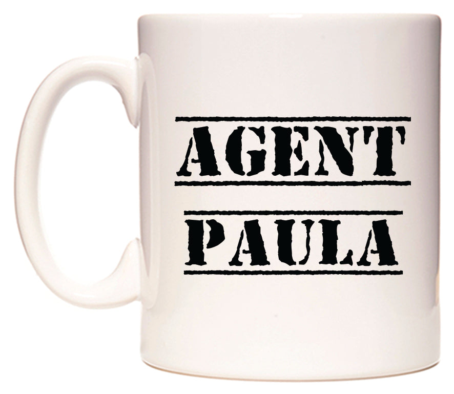 This mug features Agent Paula