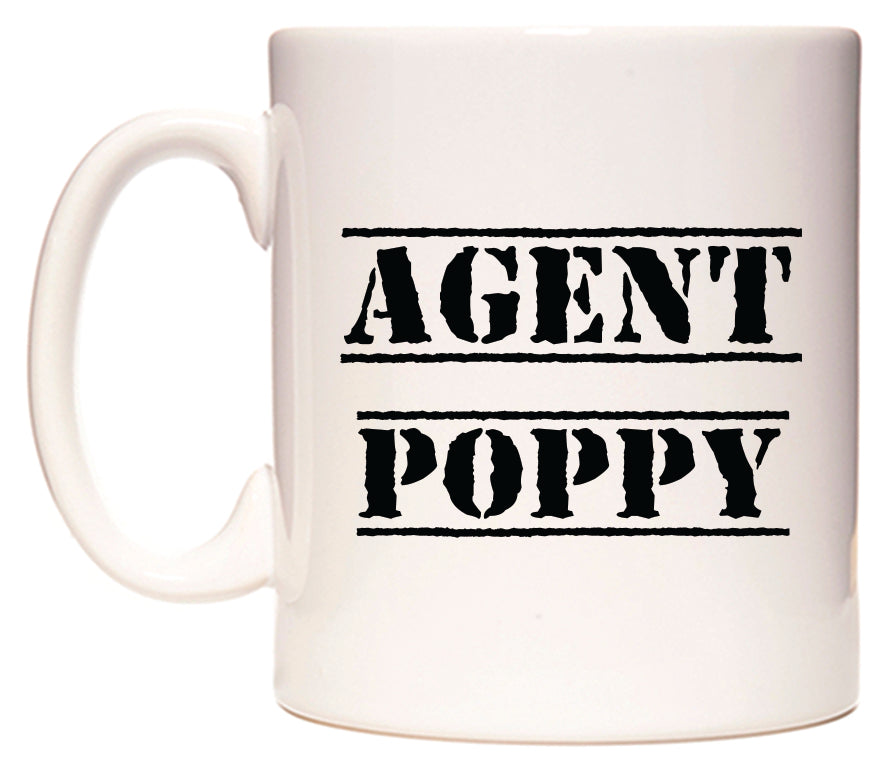This mug features Agent Poppy