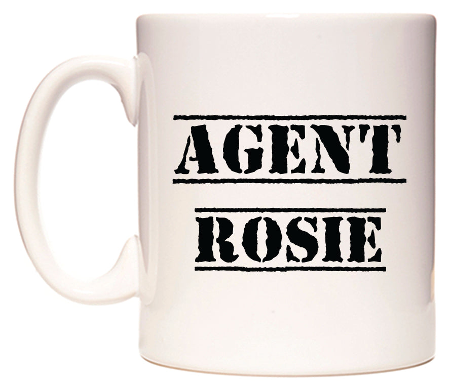 This mug features Agent Rosie