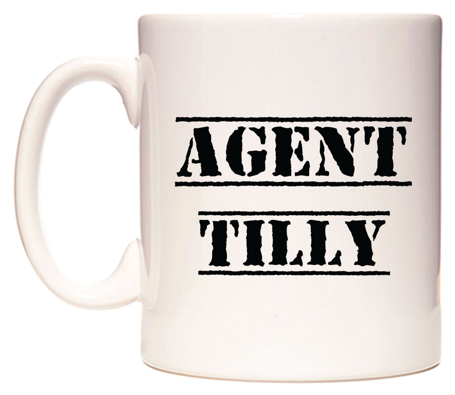 This mug features Agent Tilly