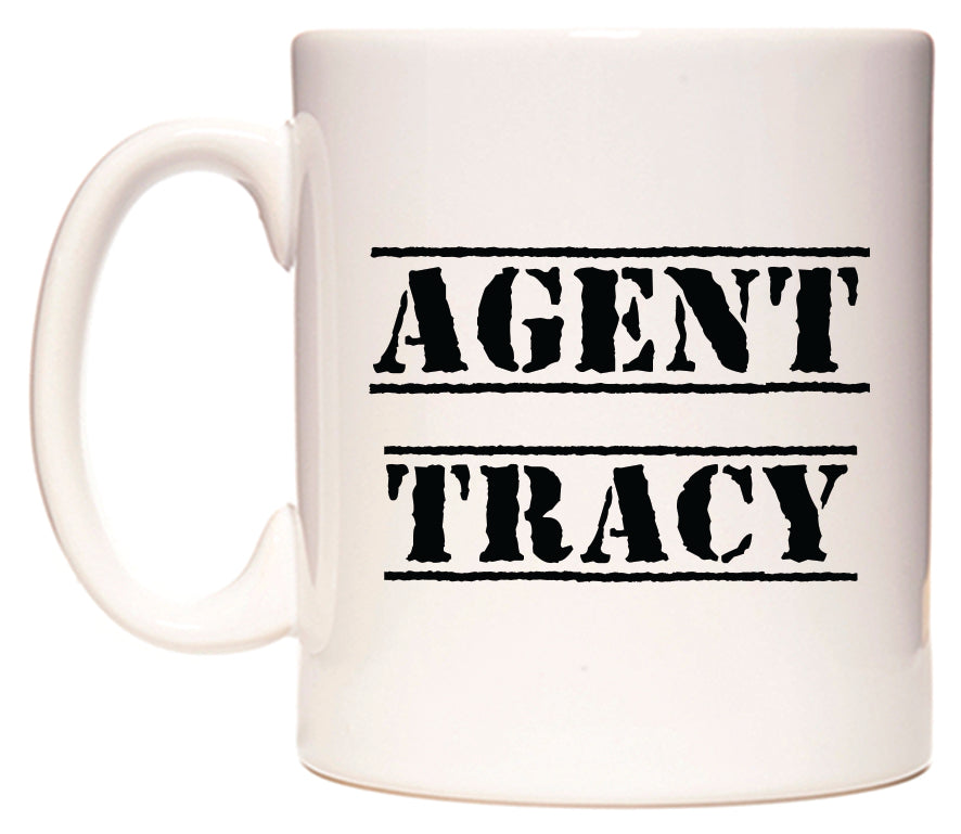 This mug features Agent Tracy