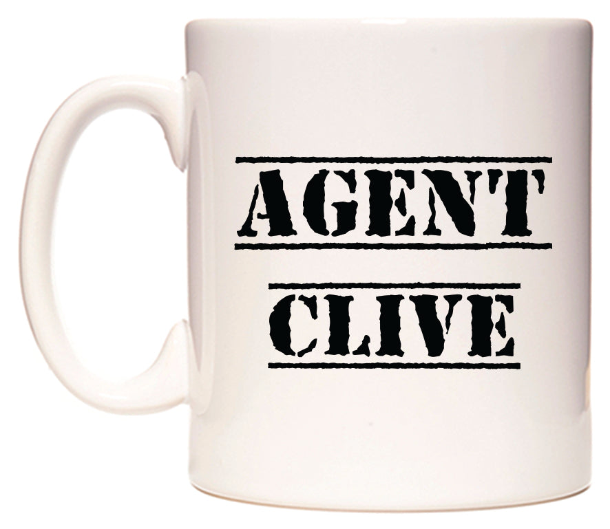 This mug features Agent Clive