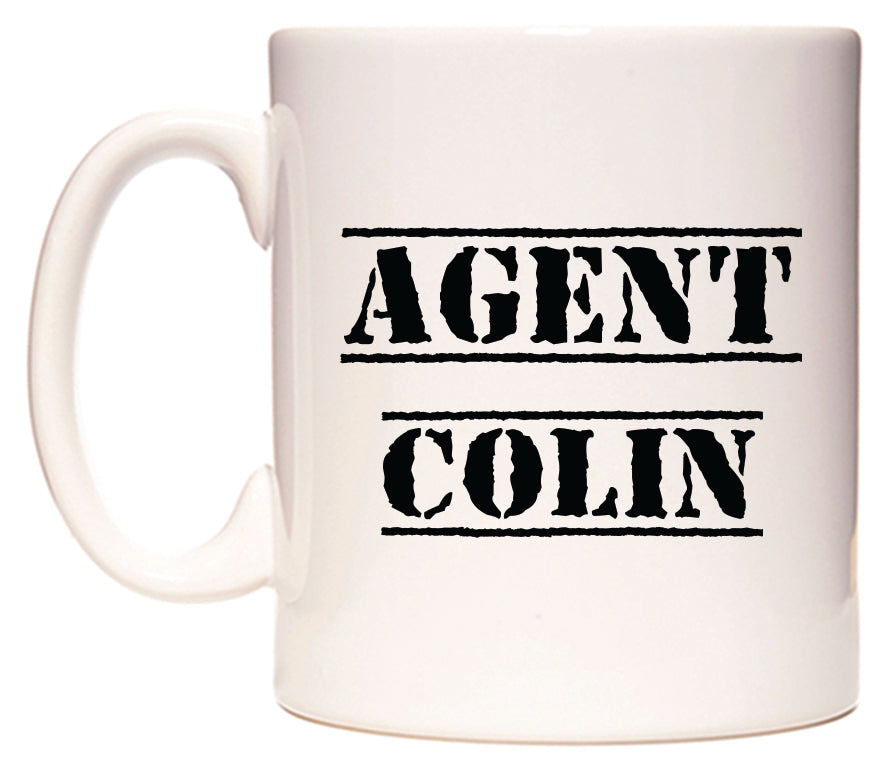 This mug features Agent Colin
