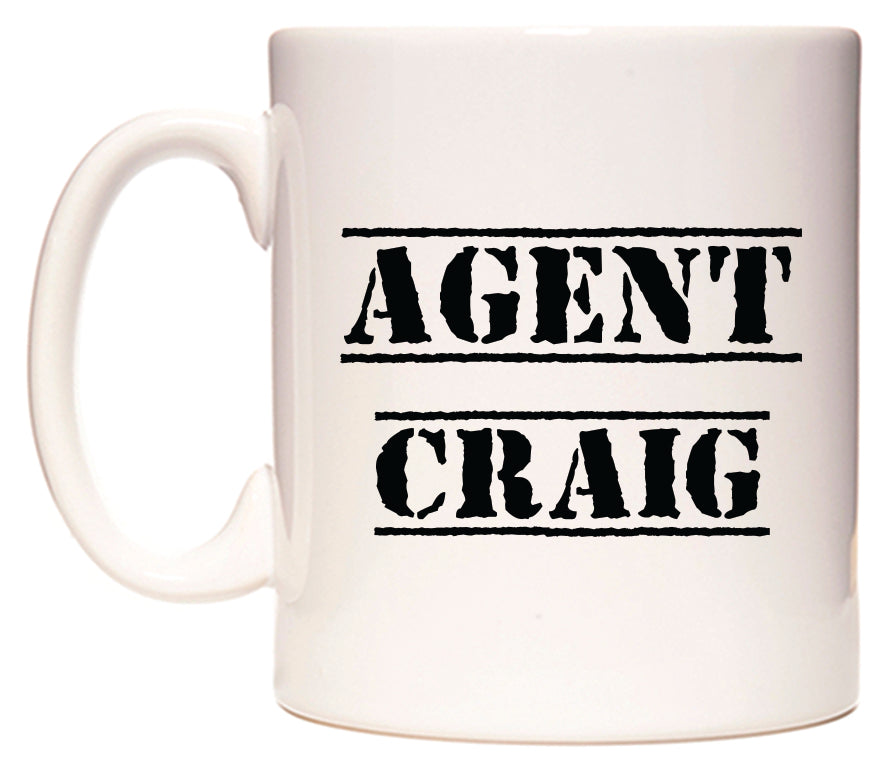 This mug features Agent Craig