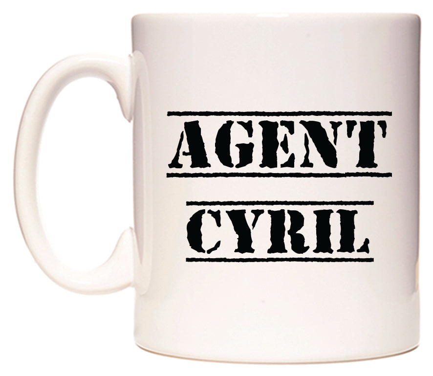 This mug features Agent Cyril