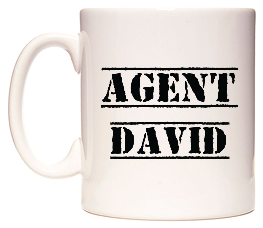This mug features Agent David