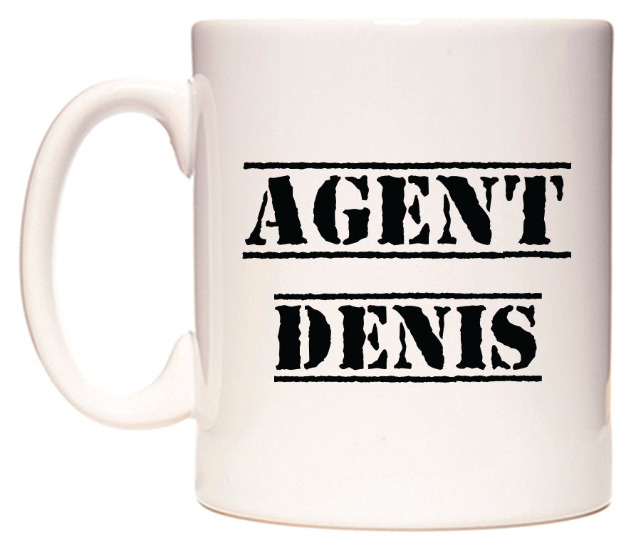 This mug features Agent Denis