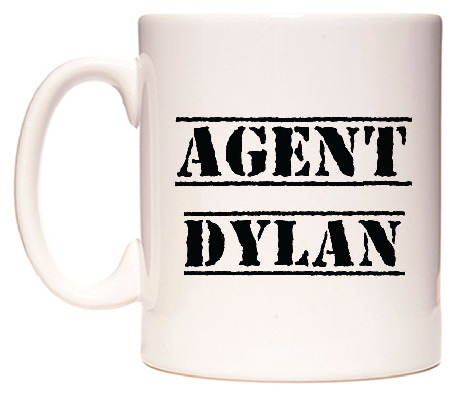 This mug features Agent Dylan
