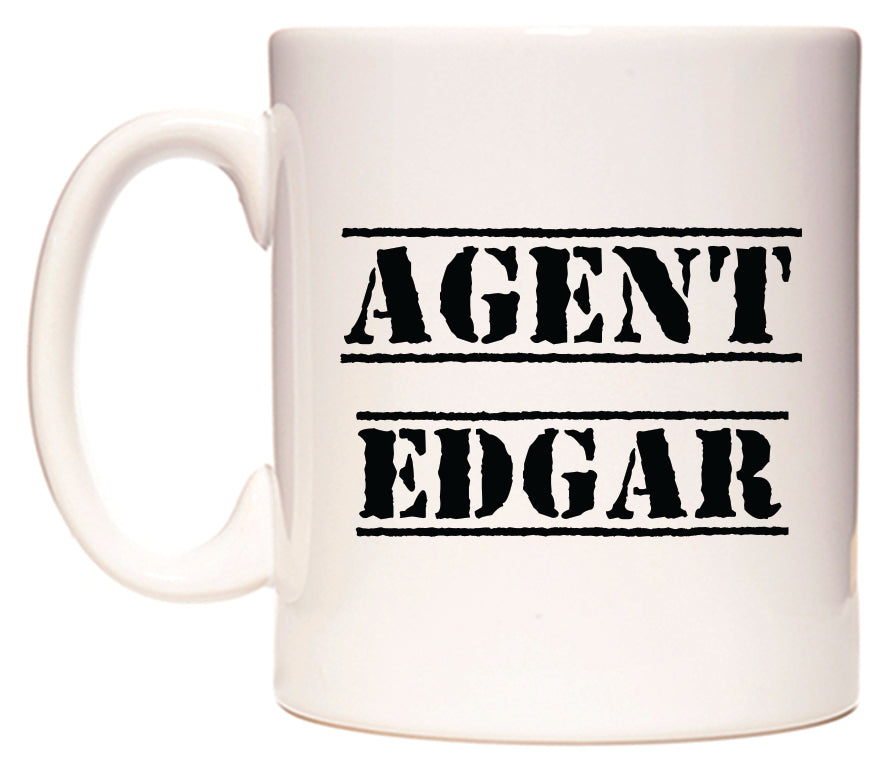 This mug features Agent Edgar
