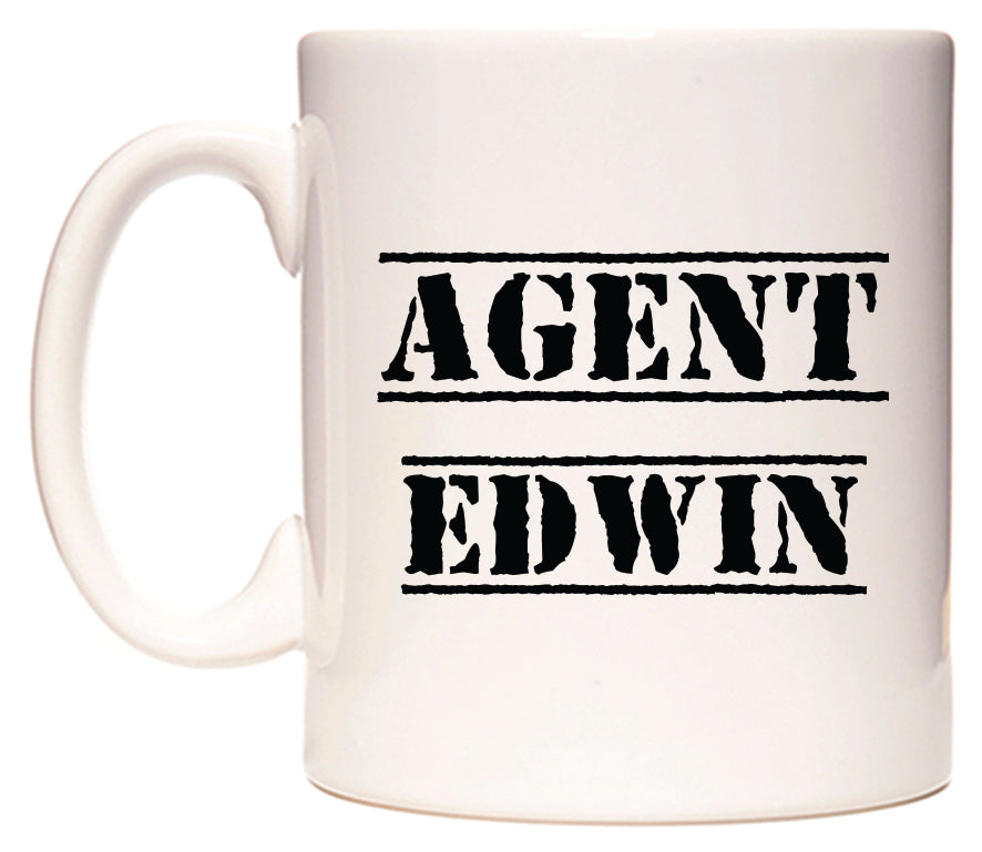 This mug features Agent Edwin