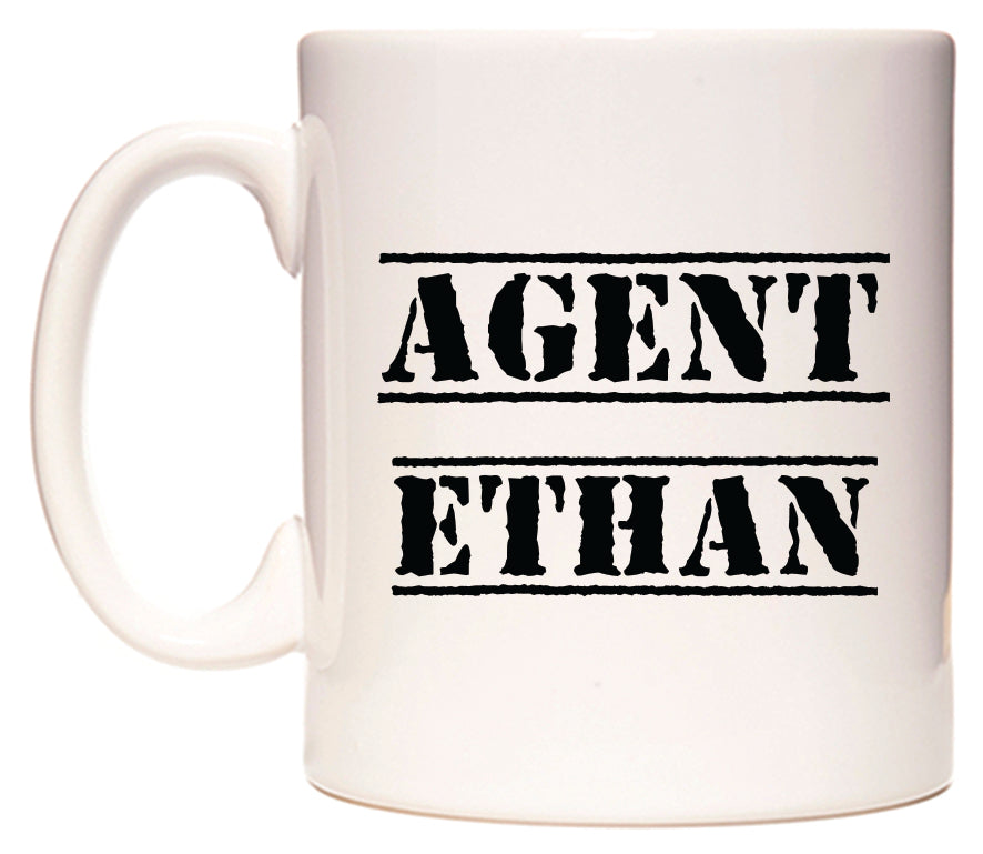 This mug features Agent Ethan