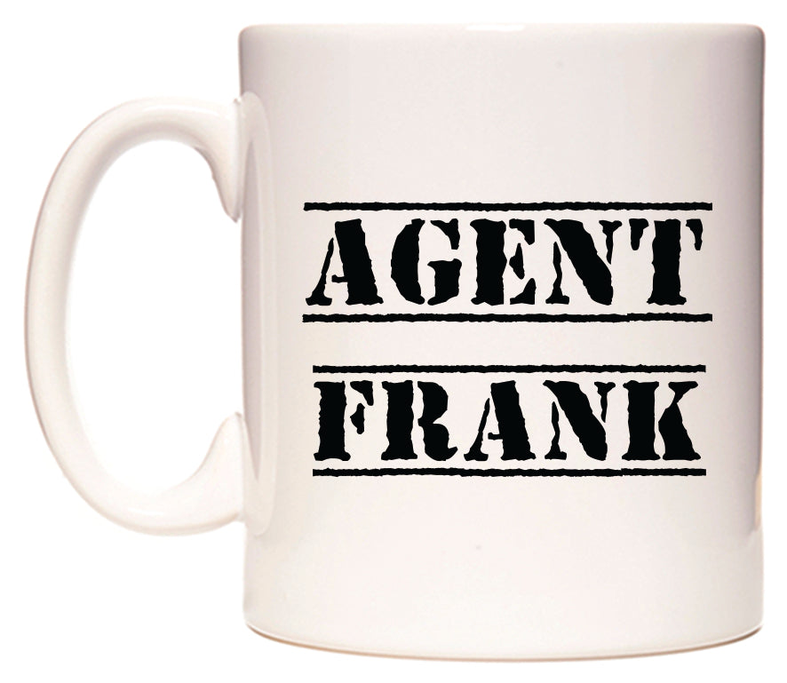 This mug features Agent Frank