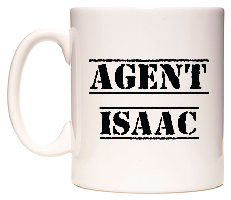 This mug features Agent Isaac