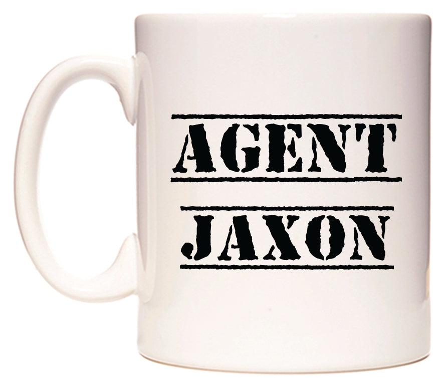 This mug features Agent Jaxon