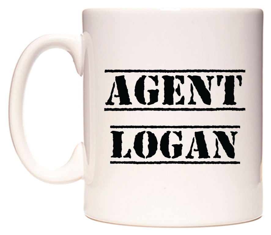 This mug features Agent Logan
