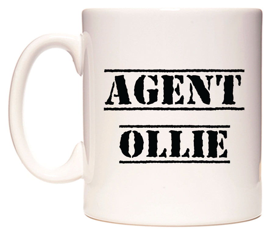 This mug features Agent Ollie