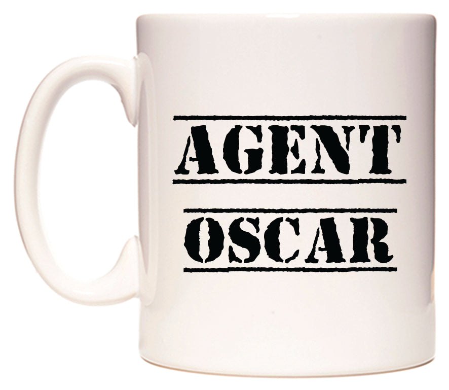 This mug features Agent Oscar