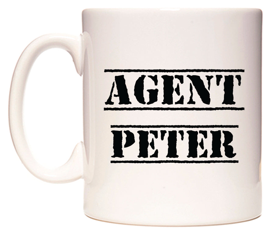 This mug features Agent Peter