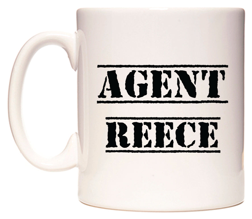 This mug features Agent Reece