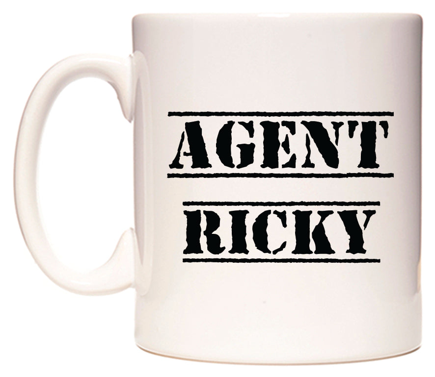 This mug features Agent Ricky