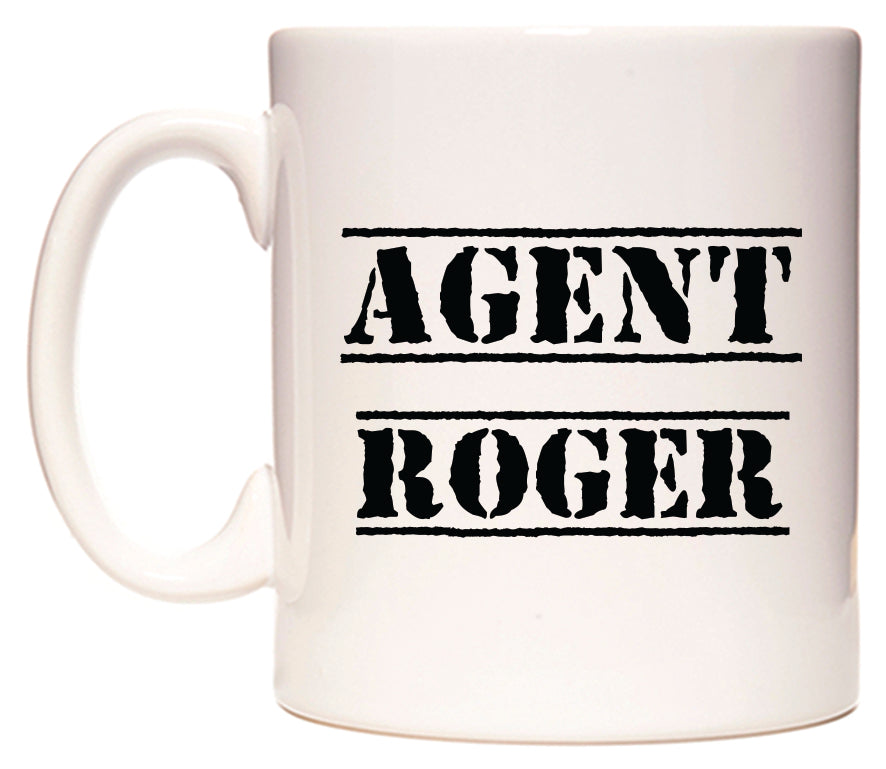This mug features Agent Roger