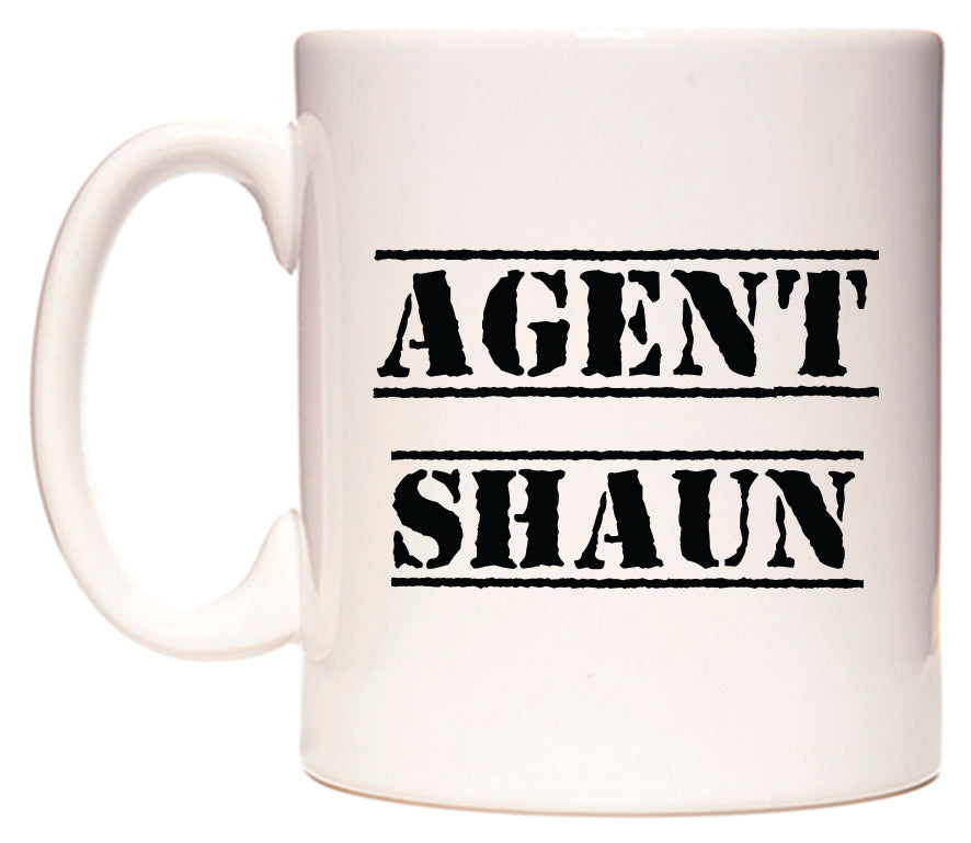 This mug features Agent Shaun