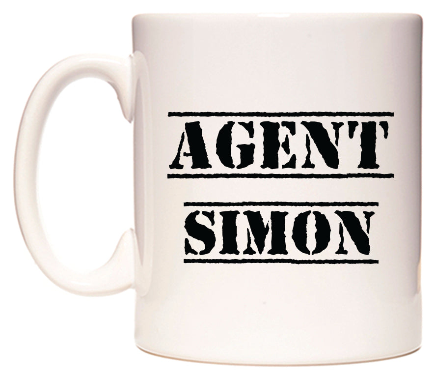 This mug features Agent Simon