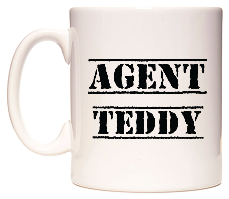 This mug features Agent Teddy