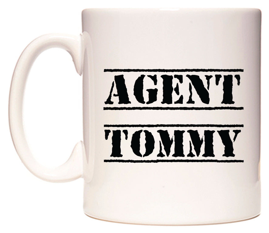 This mug features Agent Tommy