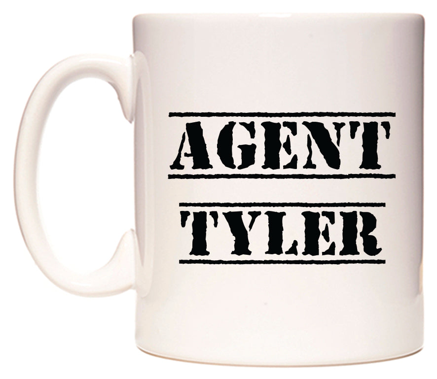 This mug features Agent Tyler