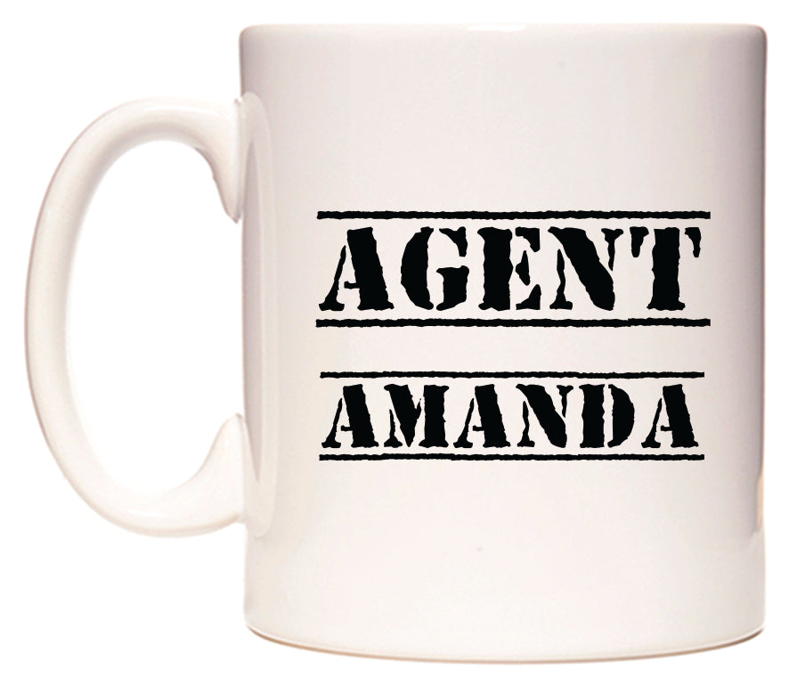 This mug features Agent Amanda