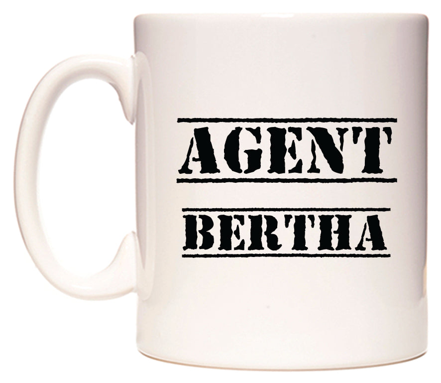 This mug features Agent Bertha