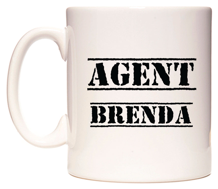 This mug features Agent Brenda