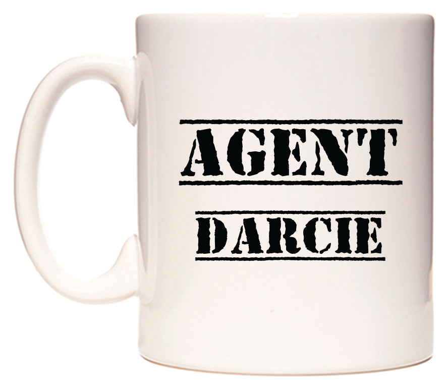 This mug features Agent Darcie