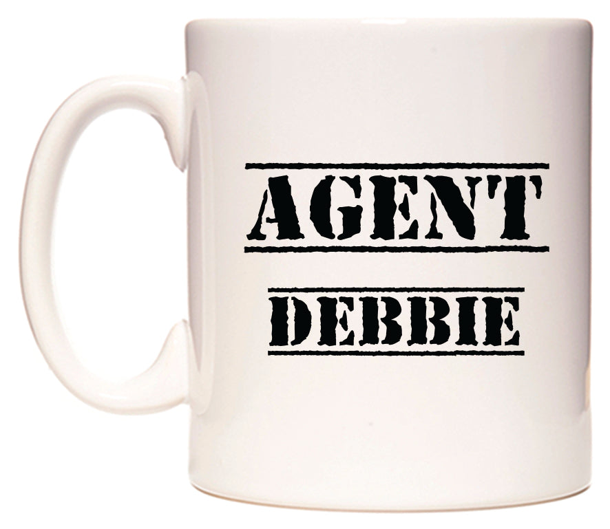 This mug features Agent Debbie