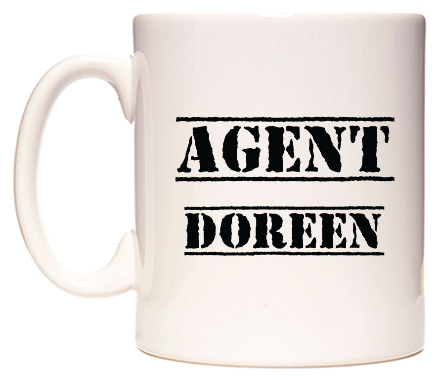 This mug features Agent Doreen